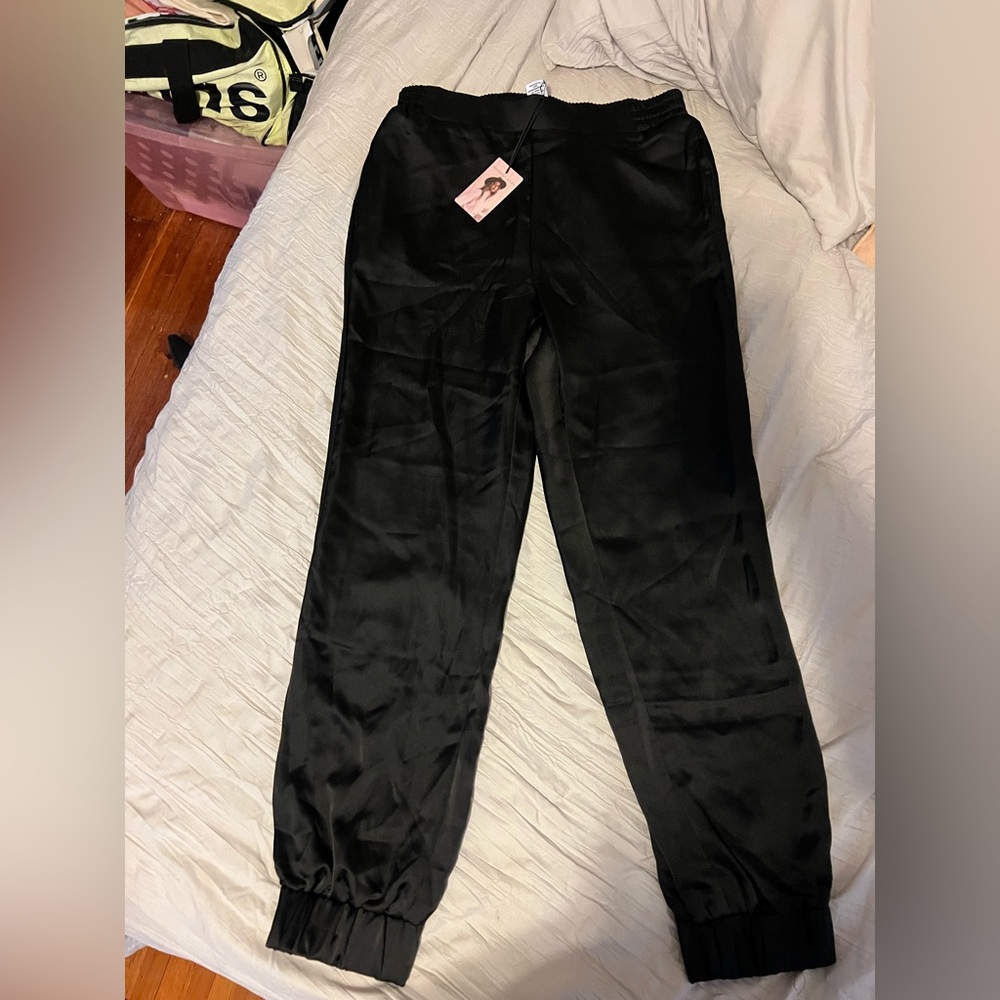 NWT Satin joggers